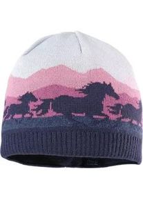 Strickm&uuml;tze MaxiMo, M&auml;dchen, Gr. 51, blau (midnight), Strick, Baumwolle, gemustert, M&uuml;tzen Strickm&uuml;tze, aus Baumwolle, gef&uuml;ttert, mit Motiv, Farbverlauf