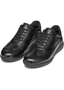 Schn&uuml;rschuh Geox "U LEITAN", Herren, Gr. 46, schwarz, Glattleder, Schuhe Schn&uuml;rschuh, Sneaker, Freizeitschuh mit Geox Spezial Membrane
