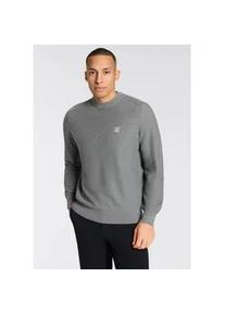 Strickpullover BOSS ORANGE "Anion", Herren, Gr. S, silber041, Strick, Obermaterial: 95% Baumwolle, 5% Kaschmir, regular fit normal, Rundhals, eingesetzt B&uuml;ndchen, Pullover Strickpullover, Rundhalsausschnitt, Regular Fit, BOSS-Label