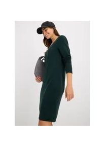 Strickkleid bonprix "Strickkleid", Damen, Gr. 44/46 (L), N-Gr, gr&uuml;n (tiefgr&uuml;n), Obermaterial: 70% Baumwolle, 30% Polyamid, loose fit, Kleider Strickkleid, f&uuml;r den Alltag, aus Baumwolle und Polyamid, lockere Passform