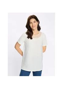 Longshirt Classic Basics "Longshirt", Damen, Gr. 54, ecru, 100% Baumwolle, unifarben, Rundhals, Shirts Longshirt