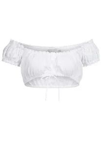 N&uuml;bler Dirndlbluse N&Uuml;BLER "Dirndlbluse Carmen Annamirl", Damen, Gr. 36, wei&szlig;, Obermaterial: 65% Polyester PES. 35% Baumwolle CO., Blusen Dirndlbluse