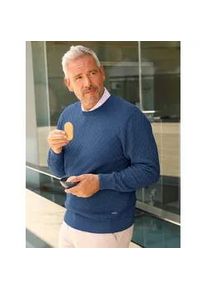 Rundhalspullover Marco Donati "Pullover", Damen, Gr. 56/58, jeansblau, 100% Baumwolle, Pullover Rundhalspullover