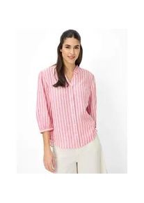 Klassische Bluse Brax "Style VIOLET", Damen, Gr. 44, pink, Web, 55% Leinen, 44% Viskose, 1% Metallfaser, Blusen Bluse