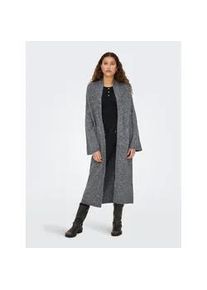 Longstrickjacke Only "ONLAZU LS COATIGAN CC KNT", Damen, Gr. S, medium grau melange, Strick, Obermaterial: 49% Polyester, 21% Nylon, 21% Polyacryl, 7% Wolle, 2% Elasthan, unifarben, regular fit lang, V-Ausschnitt, Strickjacken Longstrickjacke