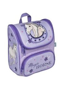 Vorschulranzen Scooli "Cutie", Kinder, Gr. B/H/T: 21cm x 23cm x 13cm, magic horse, Polyester, gemustert, Rucks&auml;cke