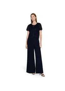 Overall Vera Mont "Damen mit Bundfalten", Damen, Gr. 38, Normalgr&ouml;&szlig;en, night sky, Obermaterial: 95% Polyester, 5% Elasthan; Futter: 100% Polyester, figurumspielend, Rundhals, Overalls Overall