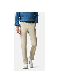 Chinos MEYER "Bonn 1-8079", Herren, Gr. 27, Normalgr&ouml;&szlig;en, beige, 55% Baumwolle, 42% Polyester, 3% Elasthan, unifarben, regular fit lang, Hosen, aus Bio-Baumwolle