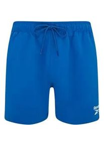 Badeshorts Reebok "Yale", Herren, Gr. S, N-Gr, blau (vector blau), Microfaser, Polyester, clean, unifarben, Badehosen Badeshorts, mit Kordelzug und elastischem Bund, mit Logo, basic