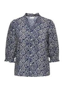 Druckbluse Only CARMAKOMA "CARRAYA 3/4 SHIRT WVN NOOS", Damen, Gr. 42, night sky aop:adena graphic, Web, Obermaterial: 100% Viskose, bedruckt, regular fit normal, Blusen Druckbluse