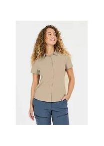 Kurzarmbluse WHISTLER "Jeromy", Damen, Gr. 40, hellbraun, 92% Polyester, 8% Elasthan, unifarben, normal, ohne Ausschnitt, Blusen, Quick Dry