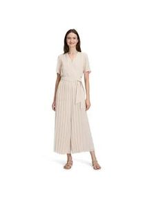 BETTY & CO Overall BETTY & CO "Damen mit Plissee", Damen, Gr. 38, Normalgr&ouml;&szlig;en, grau, Obermaterial: 100% Polyester; Futter: 100% Polyester, figurumspielend lang, V-Ausschnitt, Overalls Overall