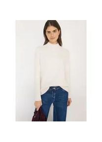 Stehkragenpullover Cecil, Damen, Gr. L (42), light greige, Strick, Obermaterial: 37% Baumwolle, 34% Polyacryl, 26% Polyester, 3% Elasthan, unifarben, l&auml;ssig geschnitten h&uuml;ftbedeckend, Rundhals, B&uuml;ndchen, Pullover Stehkragenpullover, mit Turtelneck-Stehkragen