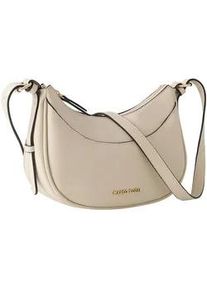 Umh&auml;ngetasche Marco Tozzi, Damen, Gr. B/H/T: 25cm x 15cm x 8,5cm, creme, Lederimitat, unifarben, Taschen Umh&auml;ngetasche, Hobo, Umh&auml;ngetasche mit Logoschriftzug