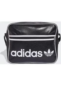 Sporttasche Adidas ORIGINALS "AIRLINER OG", schwarz, Obermaterial: 100% Polyurethan, Taschen Sporttasche, Schultertasche im angesagten Retrolook