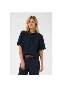 Kurzarmbluse SAINT TROPEZ "AileenSZ Flared Blouse", Damen, Gr. M, schwarz, Web, Obermaterial: 100% Polyester, unifarben, regular fit normal, Rundhals, Blusen, Kunstfaser, Regular fit