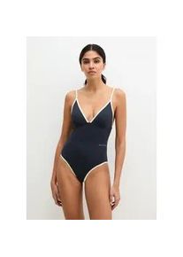 Marc O'Polo Badeanzug MARC O'POLO "Essentials", Damen, Gr. S, N-Gr, schwarz navy, Obermaterial: 84% Polyamid, 16% Elasthan, Badeanz&uuml;ge Badeanzug