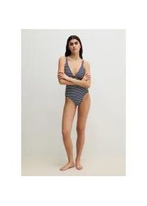 Marc O'Polo Badeanzug MARC O'POLO "Essentials", Damen, Gr. M (40), N-Gr, schwarz navy stripe 2, Obermaterial: 84% Polyamid, 16% Elasthan, Badeanz&uuml;ge Badeanzug