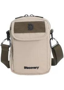 Schultertasche DISCOVERY "Downtown", Damen, Gr. B/H/T: 13,5cm x 18cm x 4cm, sand, Kunstfaser, mehrfarbig, Taschen Schultertasche, mit RFID-Tasche