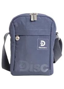Schultertasche DISCOVERY "Commuter", Damen, Gr. B/H/T: 16,5cm x 22,5cm x 6,5cm, grau, blau, unifarben, Taschen Schultertasche, mit Antikratz-Futter