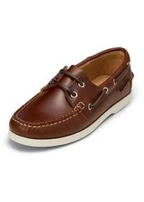 Marc O'Polo Bootsschuh MARC O'POLO "aus weichem Pull-Up-Rindleder", Damen, Gr. 41, schwarz braun, Obermaterial: 100% Leder (Rind), unifarben, Schuhe Bootsschuh