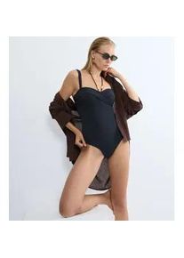 Badeanzug Triumph "Summer Twist OPD 01", Damen, Gr. 44, Cup E, schwarz, Microfaser, Obermaterial: 77% Polyamid, 23% Elasthan, Badeanz&uuml;ge Badeanzug, Eleganz und Komfort