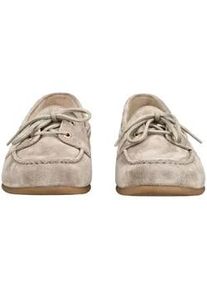 Mokassin Gabor "Gabor Mokassin Veloursleder", Damen, Gr. 39, beige, Veloursleder, Schuhe Mokassin