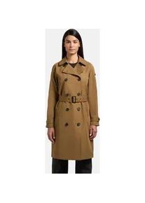 Trenchcoat Khujo "Rula2", Damen, Gr. XS (34), hellgr&uuml;n, Obermaterial: 65% Baumwolle, 35% Polyester; Innenfutter: 95% Polyester, 5% Elasthan, tailliert knieumspielend, mit Knopf,verstellbar abgesteppte Kante mit Kn&ouml;pfen,verstellbar, M&auml;ntel, Klassischer &Uuml;bergangsmantel mit Knopfleiste