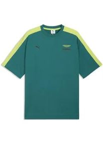 T-Shirt Puma "Puma x ASTON MARTIN ARAMCO F1 TEAM T7 T-Shirt Herren", Damen, Gr. L, gr&uuml;n lux, Obermaterial: 100% Baumwolle; Rippe: 29% Polyester, 71% Baumwolle, clean, oversize, Rundhals, Shirts T-Shirt