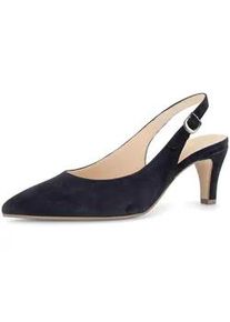 Slingpumps Gabor "Slingpumps", Damen, Gr. 36, blau, Schuhe Slingpumps