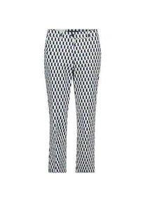 B&uuml;gelfaltenhose Betty Barclay "Damen mit B&uuml;gelfalte", Damen, Gr. 40, Normalgr&ouml;&szlig;en, blau, gr&uuml;n, Obermaterial: 97% Baumwolle, 3% Elasthan, Basic, relaxed fit 3/4-L&auml;nge, Hosen