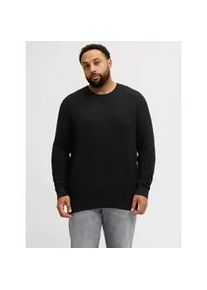 Jack & Jones PlusSize Strickpullover "JPRBLUBARKLEY KNIT CREW NECK PLS", Herren, Gr. 4XL, schwarz detail:solid, Strick, Obermaterial: 100% Baumwolle, JACK & JONES PLUSSIZE, unifarben, normal, Rundhals, Pullover Strickpullover