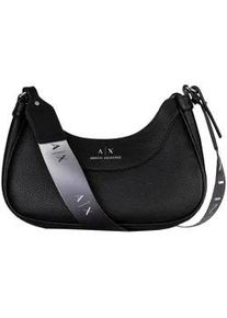 Giorgio Armani Umh&auml;ngetasche ARMANI EXCHANGE "Umh&auml;ngetasche Wave Hobo S", Damen, schwarz, Polyurethan (PU), Taschen Umh&auml;ngetasche