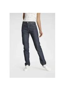 Levi's 5-Pocket-Jeans LEVI'S "501 Long", Damen, Gr. 25, L&auml;nge 32, blau (dunkelblau), Denim/Jeans, Obermaterial: 100% Baumwolle, vintage, figurbetont, Jeans 5-Pocket-Jeans, 501 Collection