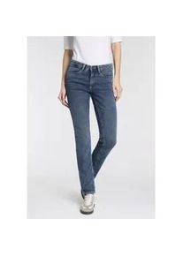 Bootcut-Jeans MAC "ANGELA", Damen, Gr. 48, L&auml;nge 30, mid blau authentic, Denim/Jeans, Obermaterial: 77% Baumwolle, 10% Polyester, 10% Viskose, 3% Elasthan, slim fit lang, Jeans, mit Stretch-Komfort, Slim-Fit, Topseller