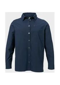 Sch&ouml;ffel Outdoorbluse SCH&Ouml;FFEL "Blouse Style Maghera WMN", Damen, Gr. 42, 8820, blau, Oberstoff: 100% Polyester; Futter Passe: 100% Polyester, bequem, V-Ausschnitt, Blusen