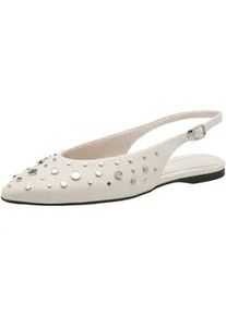 Ballerina Tamaris "Tamaris Ballerinas Lederimitat", Damen, Gr. 38, wei&szlig;, Lederimitat, Schuhe Ballerina