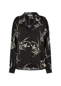 Lily & Lionel Hemdbluse LILY AND LIONEL "Lillibet Large Floral Print Shirt Damen", Damen, Gr. 40, schwarz, 100% Polyester, Blusen Hemdbluse