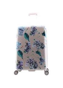 Koffer ELLE "Floret", Gr. B/H/T: 51cm x 78cm x 32cm, flieder, mehrfarbig, Koffer, aus ABS- und PC-Materialien