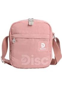 Schultertasche DISCOVERY "Commuter", Damen, Gr. B/H/T: 18cm x 21cm x 5,5cm, pink, bedruckt, Taschen Schultertasche, mit RFID-Rei&szlig;verschlusstasche