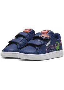 Sneaker Puma "Smash 3.0 Dino Sneakers Kinder", Damen, Gr. 19, blau jewel gr&uuml;n fruit amarena orange, Obermaterial: Textil, Synthetik; Futter: Textil; Innensohle: Textil; Laufsohle: Gummi, Schuhe Sneaker