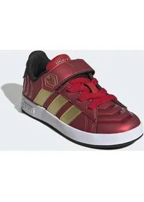 Klettschuh Adidas SPORTSWEAR "Adidas MARVEL AVENGERS GRAND COURT KINDER", Kinder, Gr. 36, better scarlet, matte gold, core schwarz, Synthetik, Schuhe Klettschuh, f&uuml;r Kinder & Jugendliche