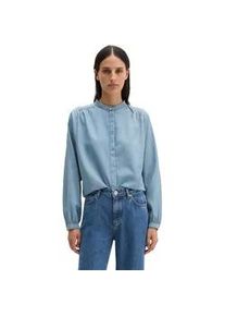 Marc O'Polo Langarmbluse MARC O'POLO "aus Leinen-Mix", Damen, Gr. 38, light blau, Obermaterial: 64% Lyocell, 36% Baumwolle, unifarben, loose fit normal, Manschette, Blusen