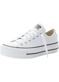 Sneaker Converse "CHUCK TAYLOR ALL STAR PLATFORM LEATHER", Damen, Gr. 38, wei&szlig; (wei&szlig;, wei&szlig;), Leder, Schuhe Sneaker