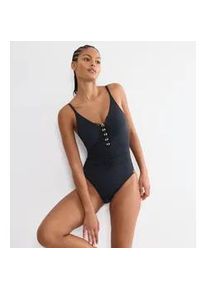 Badeanzug Triumph "Summer Twist OP 04", Damen, Gr. 40, Cup D, schwarz, Microfaser, Obermaterial: 77% Polyamid, 23% Elasthan, Badeanz&uuml;ge Badeanzug, Eleganz und Komfort