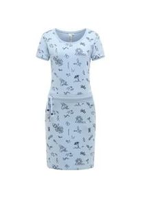 Sommerkleid Ragwear "Baomi Summer YOUMODO", Damen, Gr. XXL (44), Normalgr&ouml;&szlig;en, blau, Material: 100% Baumwolle, tailliert ca. Mitte Oberschenkel, Rundhals, &Auml;rmel ohne &Auml;rmelschlitz B&uuml;ndchen, Kleider Sommerkleid, Damen Minikleid in sommerlichem Print