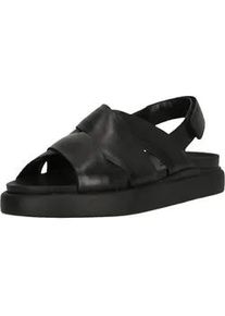 Sandale Clarks "Aristella", Herren, Gr. 41, schwarz, Leder, Schuhe Sandale, mit bequemem Stretch-Riemen