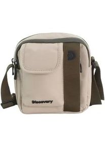 Schultertasche DISCOVERY "Downtown", Damen, Gr. B/H/T: 17,5cm x 17,5cm x 5cm, sand, Kunstfaser, mehrfarbig, Taschen Schultertasche, mit zwei Hauptf&auml;chern