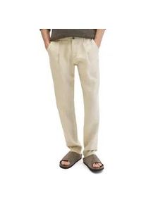 Marc O'Polo Chinohose MARC O'POLO "mit elastischem Bund", Damen, Gr. 34, L&auml;nge 34, grau silk, Obermaterial: 100% Leinen, unifarben, normal, Hosen Chinohose