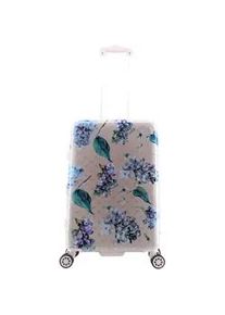 Koffer ELLE "Floret", Gr. B/H/T: 45cm x 68cm x 27cm, flieder, bedruckt, Koffer, aus ABS-Materialien